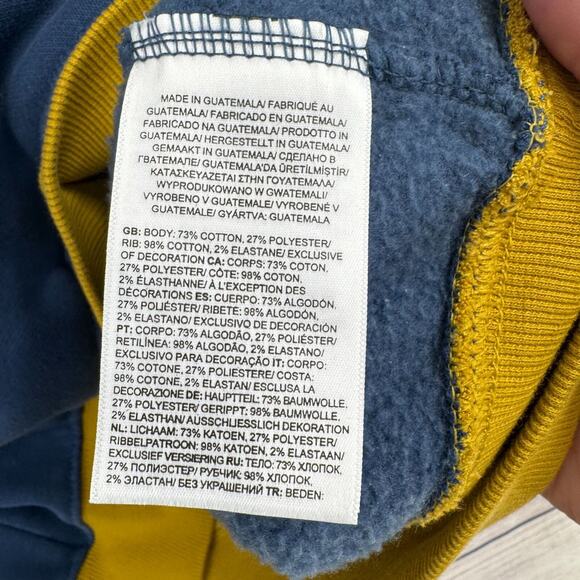 The North Face Colorblock Hoodie Sweatshirt Men's Size‎ Small Blue/Green/Yellow - Picture 9 of 14